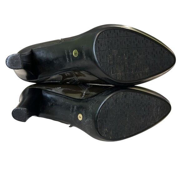 Aquatalia Rogue Royale Ankle Boot Patent Leather Italy Green Size 9 Waterproof - Picture 14 of 16